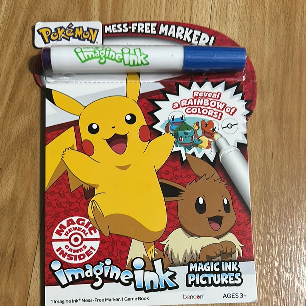 Pokemon Imagine Ink Magic Ink Pictures - Yellow and Brown